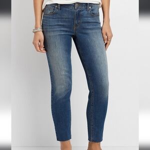 Maurices Raw Hem Slim Straight Leg Medium Jeans
